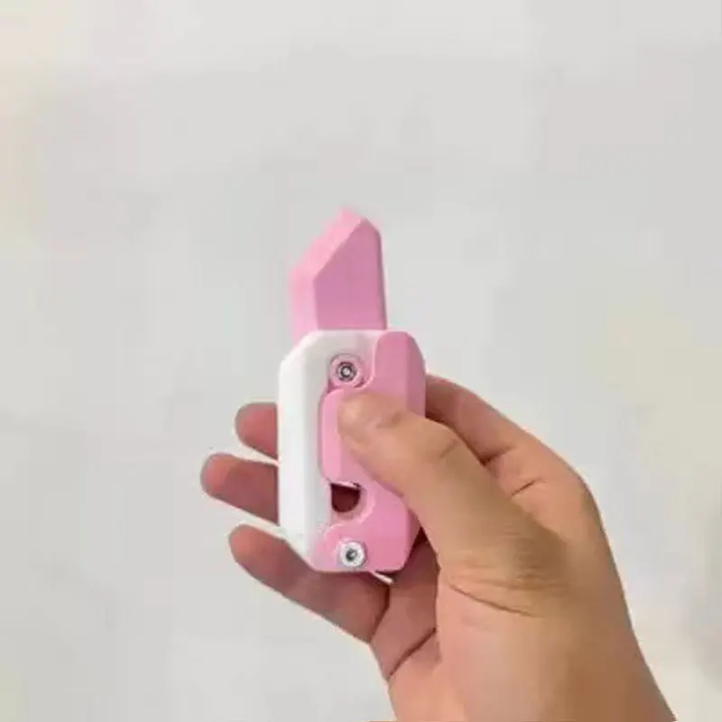 Carrot knife Small Toys Morphing Knife 3D Printing Gravity Radish Carrot Knife Mini Model Prize Kids Holiday Birthday Gift