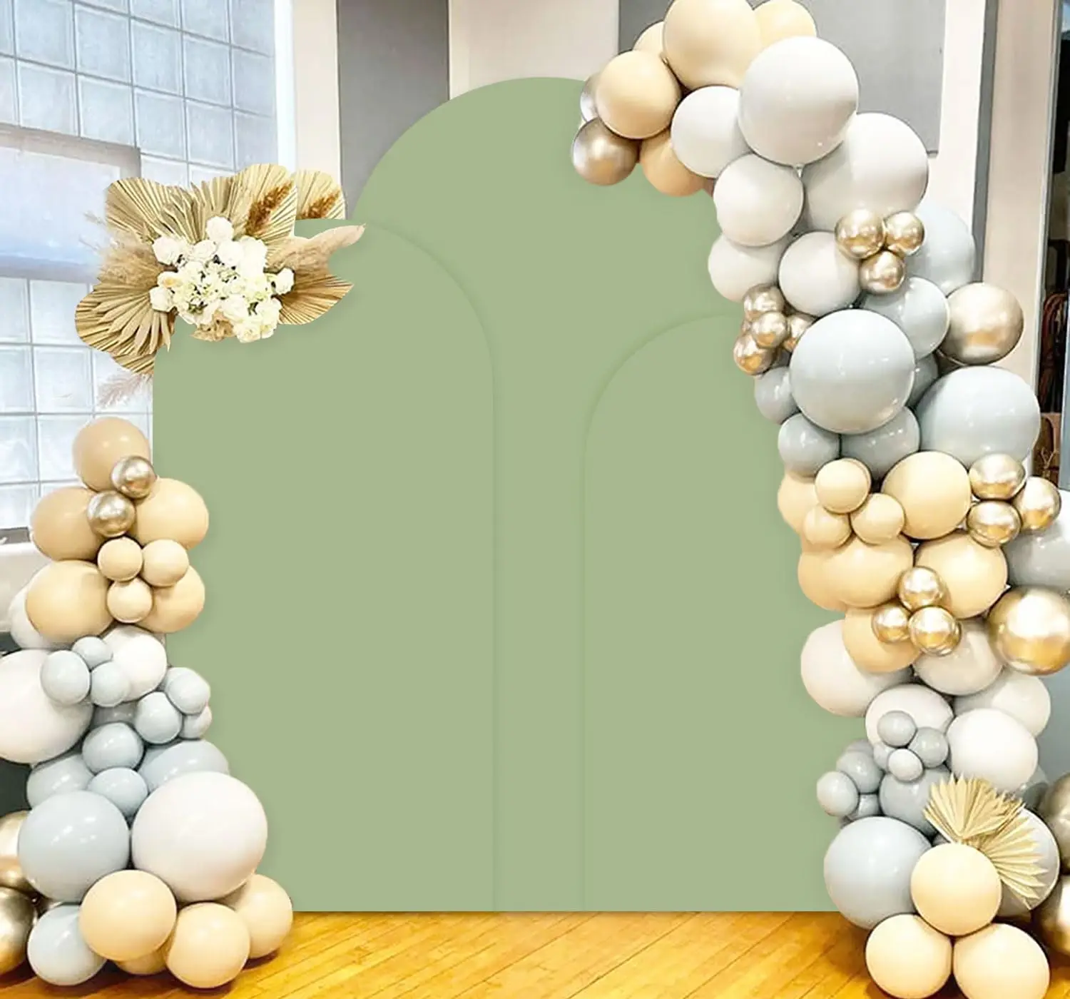 Wedding Arch Cover Set of 3 Spandex Fitted Cover Stretchy Backdrop 4ft 5ft 6ft Balloon Wedding Arch Stand Wedding Arch Set Party Arch Set
