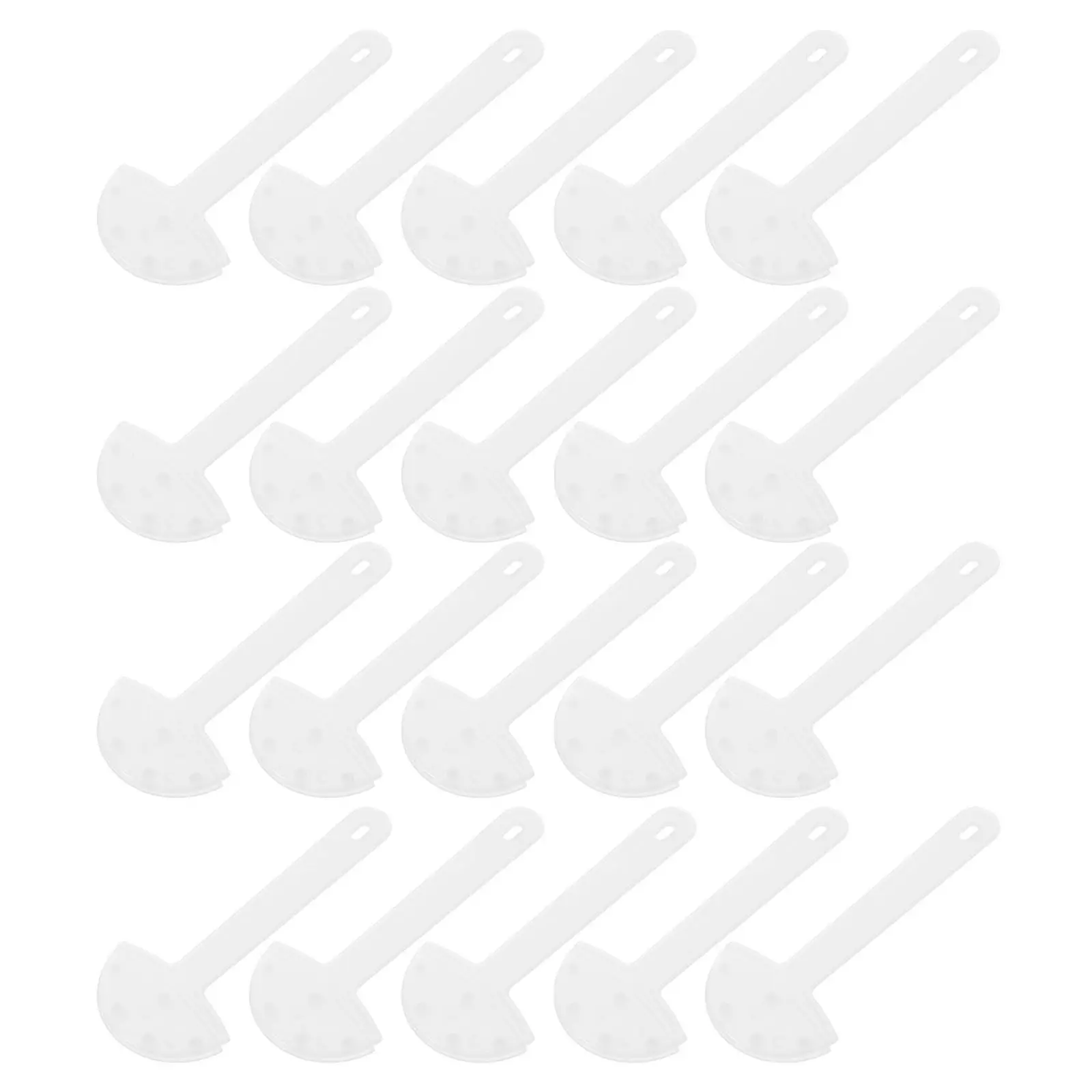 50Pcs 두꺼운 투명 팬 핸들 6 인치 부드럽고 안전한 표면 휴대용 사인 스틱 신부 팬 DIY 웨딩 공예 휴대용