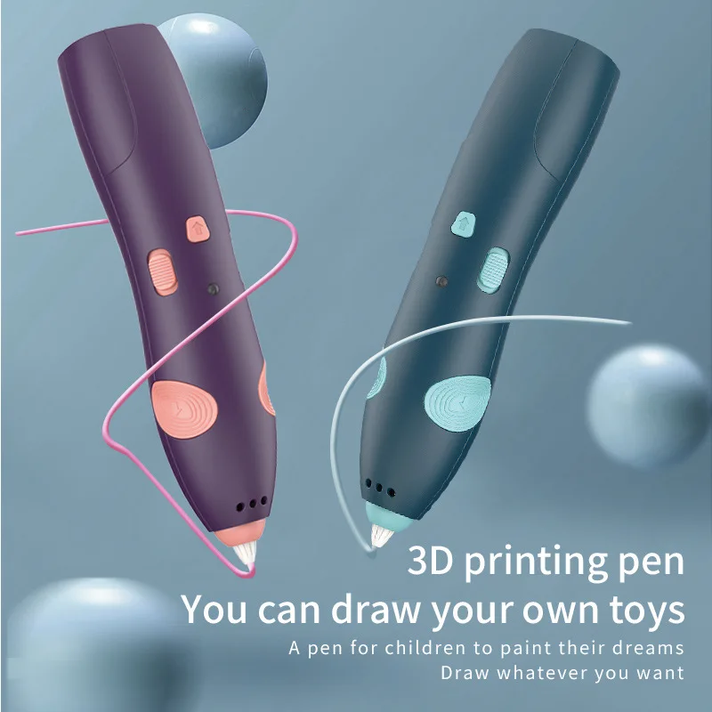 Luxmoc No Hot 3D Printing Pen Three-Dimensional Graffiti DIY Drawing Toys Models Low Temperature Wireless 3D Drawing Pen