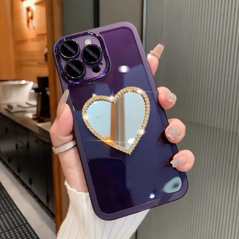 Glitzer Diamant Spiegel Handyhülle für Samsung Galaxy S23 ultra S24 S23FE S22 Plus S21FE s20 FE M13 M14 A05 A05S Weich_voghion.com