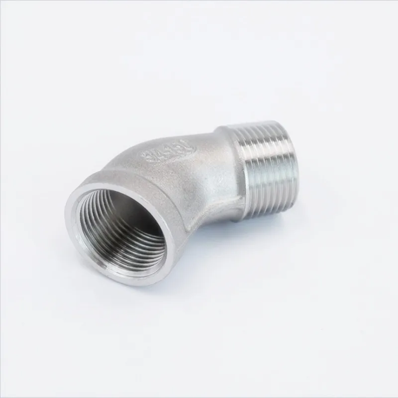 1/4" 3/8" 1/2" 3/4" 1" 1-1/4" 1-1/2" 2" BSP Female To Male 45 Degree Elbow Connector Coupler 304 Stainless Pipe Fitting