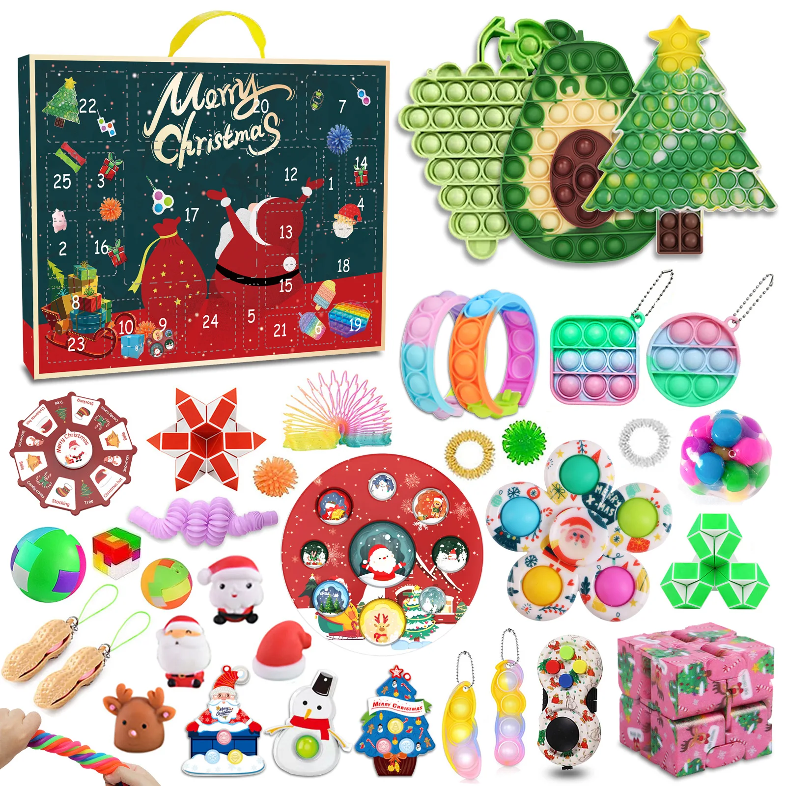 Fidget Advent Calendar, Christmas Fidget Toys Pack Party, 59 OFF