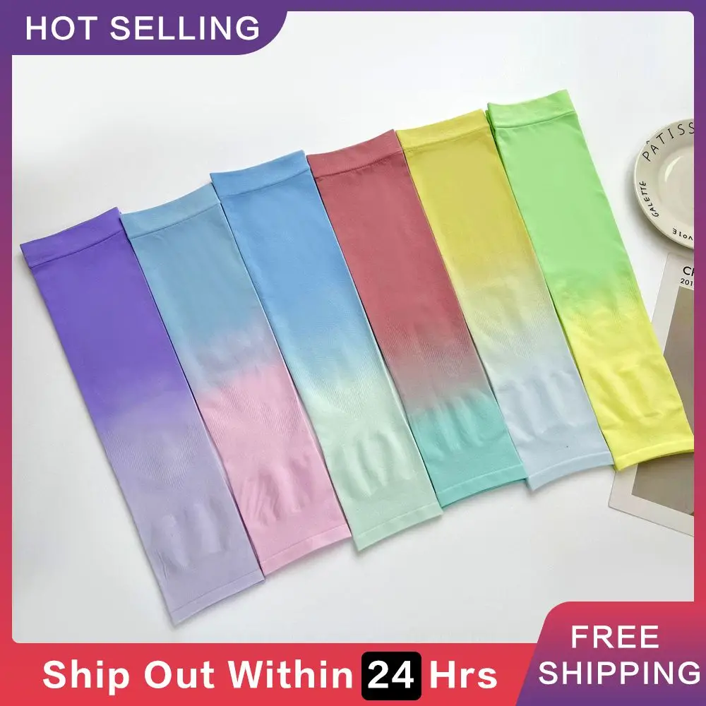 

1PCS Sleeve High Elastic Warm Summer Ice Fabric Volleyball Sleeve Arm Covers Ice Sleeve Sunscreen Arm Protection Nylon