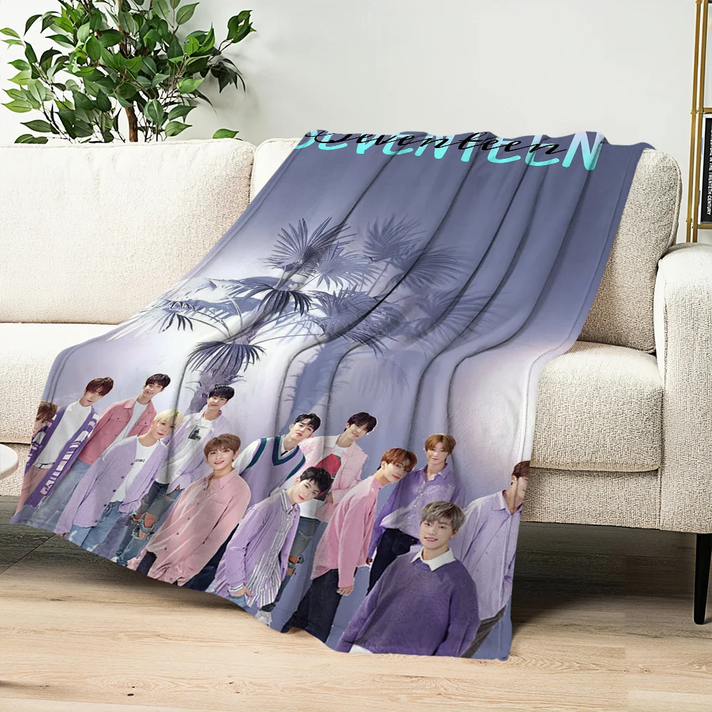 K-pop S-SEVENTEEN skicomfort warm Soft Baby blanket suitable Home Kids Lunch Blanket Suitable for Home Office Daily Use Cover 5