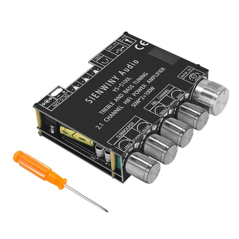 

2x50 Вт + 100 Вт 2,1-канальный Bluetooth-совместимый цифровой усилитель мощности