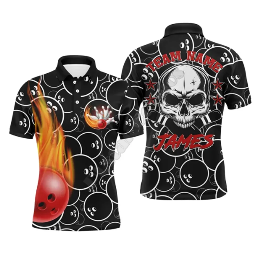 Men's short-sleeved golf Polo shirt printing T-shirt lapel button shirt new summer sports bowling short-sleeved