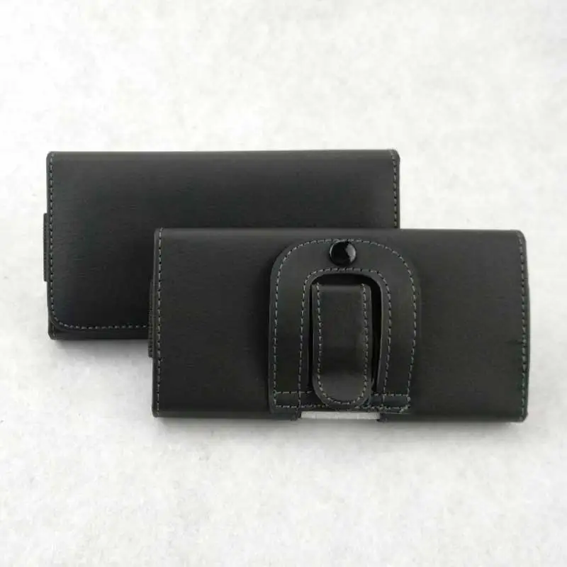 PU Leather Belt-Loop Phone Case for Elderly Men - Universal Outdoor Waist Pouch Holster