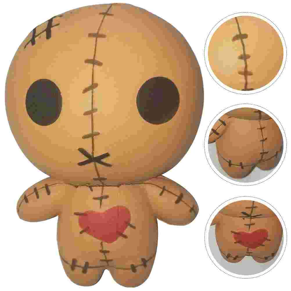 

Voodoo Toy Plush Figure Toys Small Haunted Squeeze Creepy Horror Decor Halloween Dolls Pu Decorative