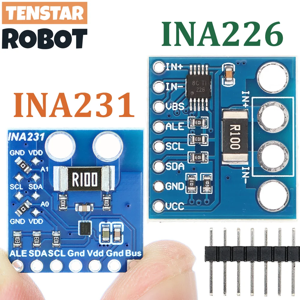 2x Sensore INA226 I2C – Monitor Di Corrente E Potenza Bidirezionale, Tensione 0-36V, Alta Precisione, 16 Indirizzi, Modulo Compatto