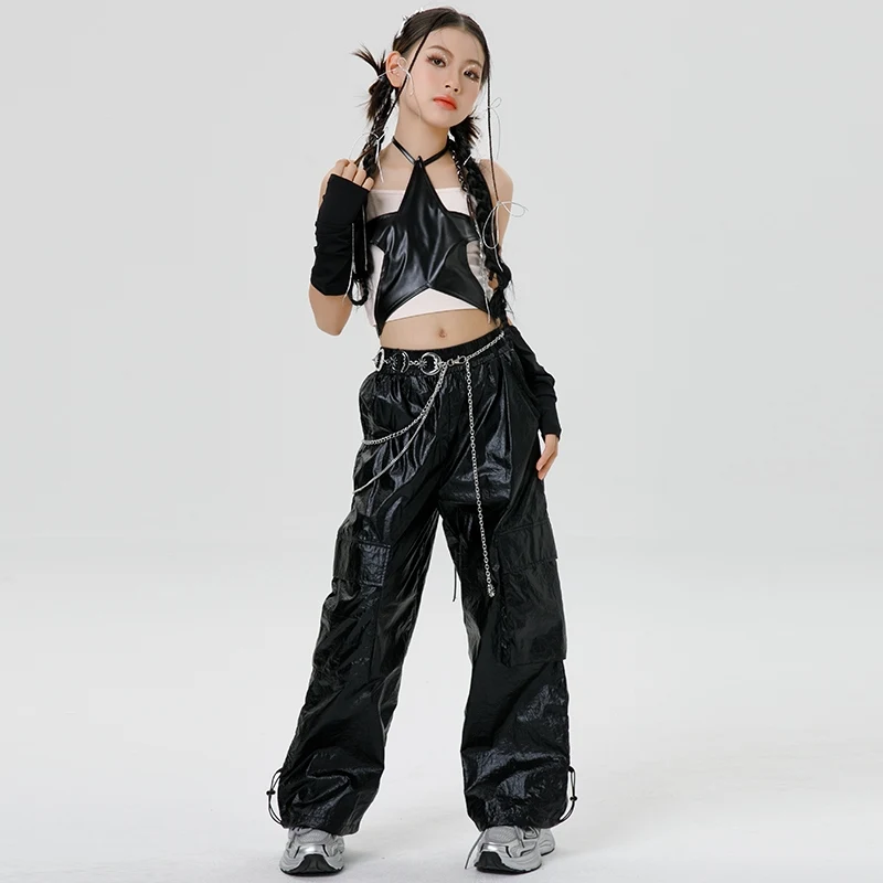 New Year's Day Jazz Dance Costumes For Girls Group Cheerleaders Costumes Children Modern Hip Hop Dance Stage Clothes DQS18268