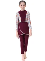 Girls Muslim Swimwears Islamic Children 3pcs SwimSuits Kid's Modest  Beach Wear Swimming Swim Caps Burkini For Girl