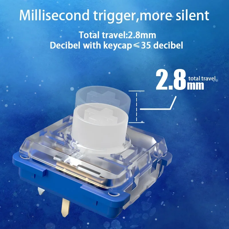 Kailh Deep Sea Silent Mini Switch Low Profile Switches 1353 RGB คีย์บอร์ด Island MINI Tactile Linear DIY Hitbox Switch 1