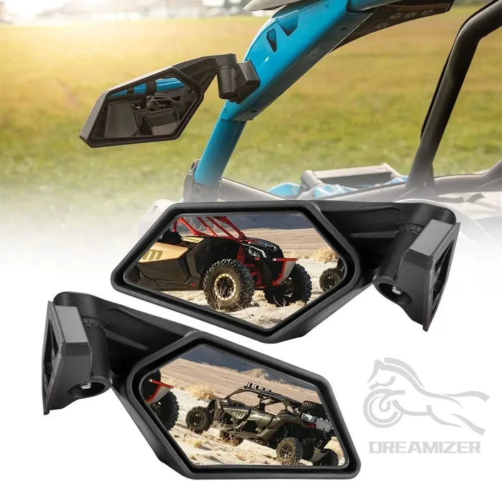 2Pcs Utv Specchietti Retrovisori Laterali Regolabili Per Can Am Maverick X3 Per Suzuki King Quad 2017-2022 Per Suzuki King Quad 450