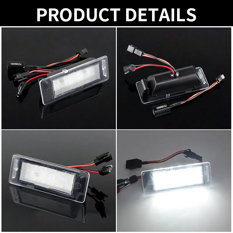Dual LED License Plate Light Set - High-Performance Illumination Solution