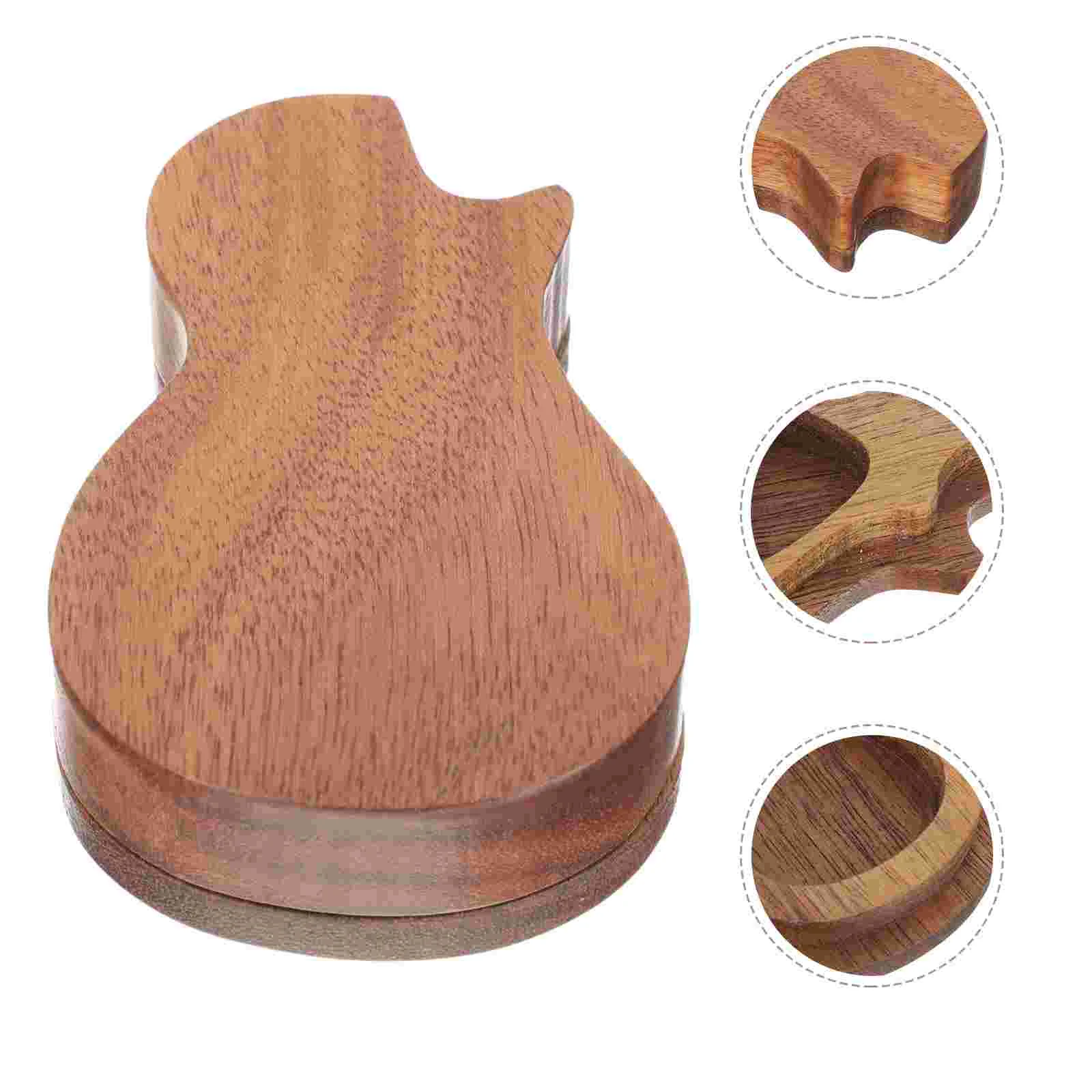 

Creative Solid Wooden Guitar Pick Box Storage Case Guitar Plectrum Holder