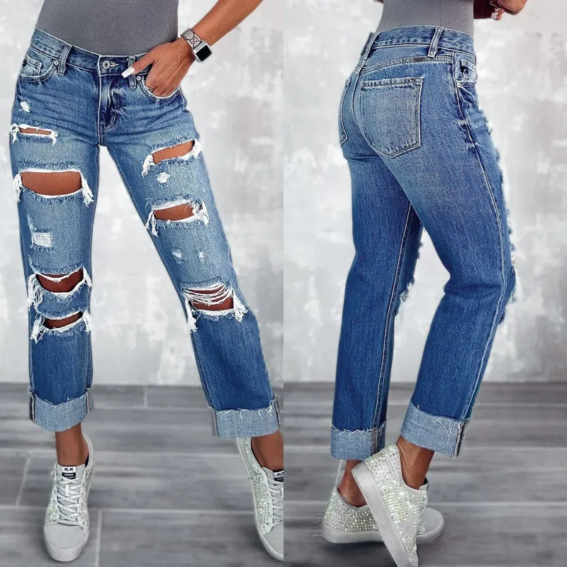 

2023 New Pocket Slim Ladies Jeans