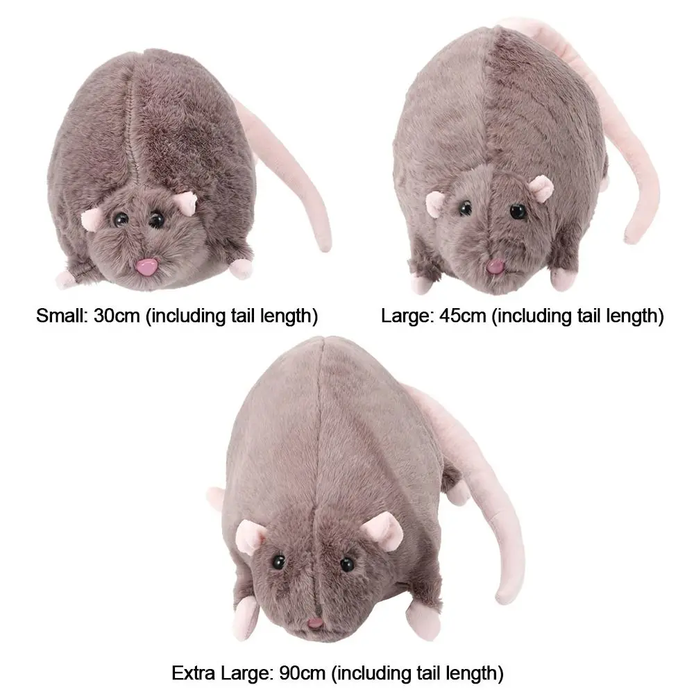 Cute 30/45/90cm Mouse Doll Cartoon Oversized Flower Branch Rat Doll Soft Plush Animal Figure Kids Gift Birthday
