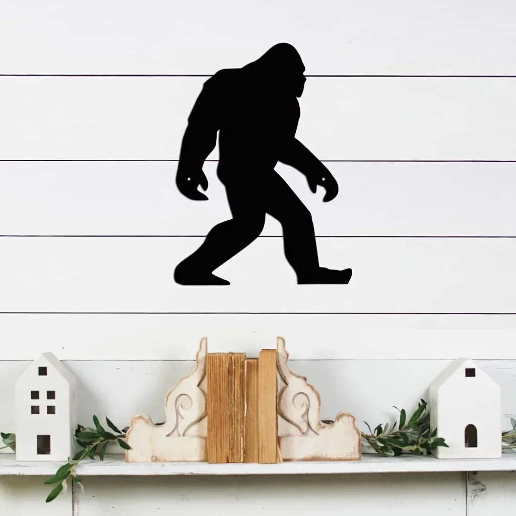 

CIFBUY Deco Metal Plaque Gorilla Wall Sticker Silhouette Wall Sculpture Livingroom Indoor Nursery Decor Metal Wall Hanging Decor