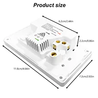 【ได้รับการรับรองจาก SAA】 ตัวแปลงปลั๊กชาร์จเร็วแบบหลายพอร์ต: ปลั๊กไฟ AC 2 ช่อง + USB-A 2 ช่อง + Type-C 1 ช่อง: ทนไฟและป้องกันการลุกลามของไฟ 4