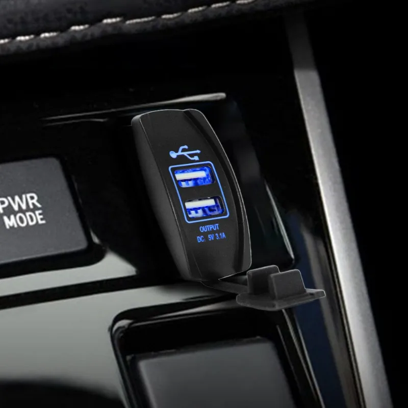 High-Speed Dual Port USB Vehicle Charger Adapter