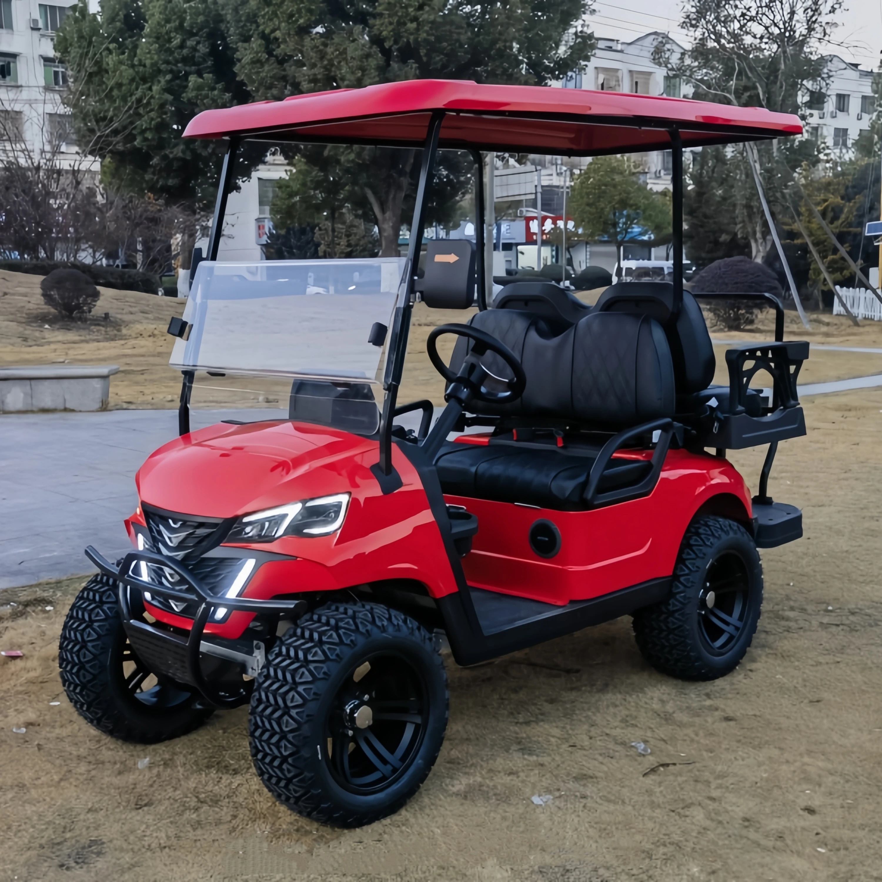 Camouflage 48V Mini Golf Cart Cruising Up To 80-100Km Hour 25Km Electric Golf Cart 4 Seater