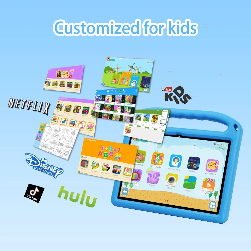 CWOWDEFU Kids Tablet Android 14 Octa Core 8GB RAM 128GB ROM 10.1-Inch HD 5G-WiFi Children's Pad Educational APP Installed Gifts 2