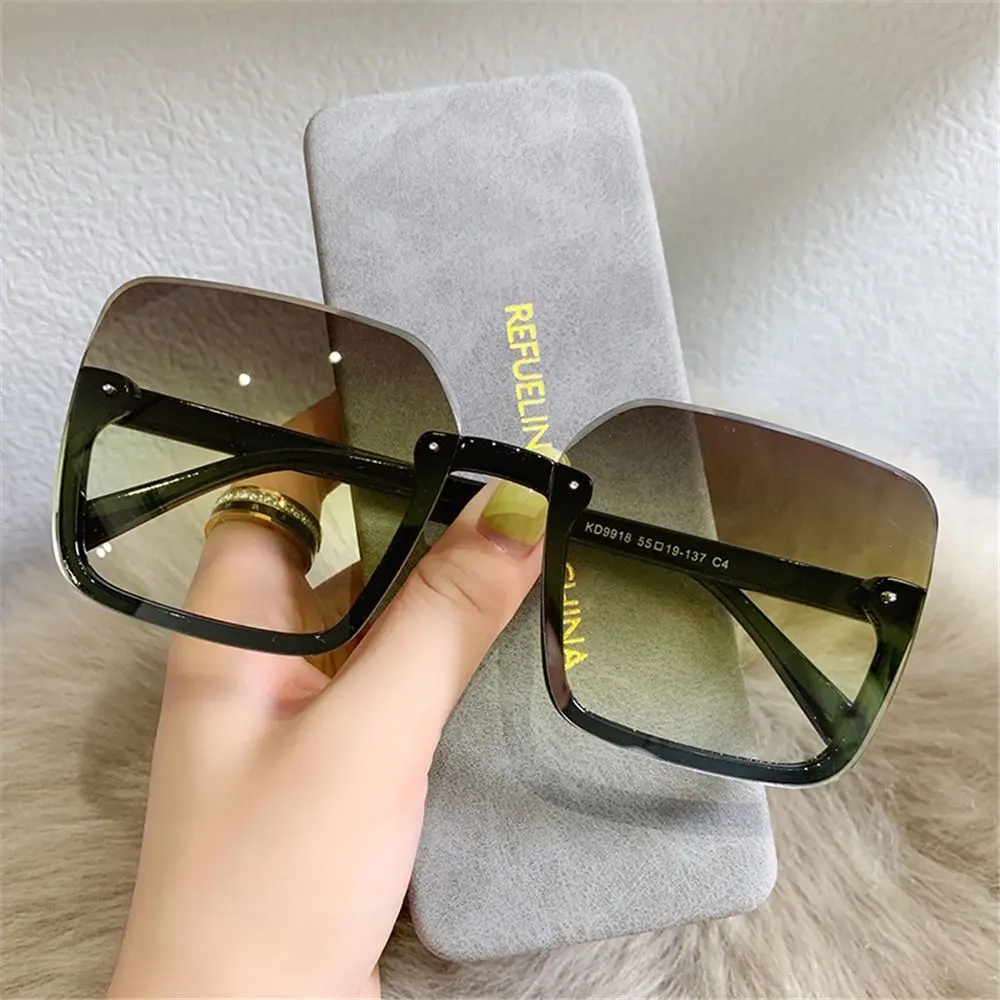 

Luxury Vintage UV400 Driver Goggles Women Square Sun Glasses Oversized Sunglasses Eyewear for Lady Big Frame