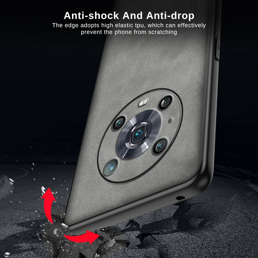 Honor Magic4 Pro Phone Shockproof Cover Xonor Magic 4 Pro Magic4 Lite 양가죽 가죽 소프트 보호 케이스 Fundas