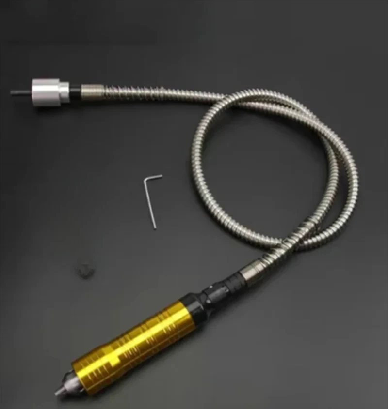 6mm Rotary Angle Grinder Attachment Flexible Flex Shaft + 0.3-6.5mm Drill Chuck Handpiece For Power Electric Drill Dremel Tool