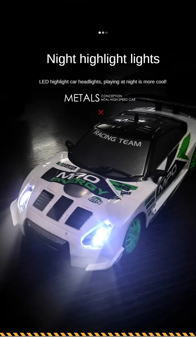 RC Drift Car 4WD - LED Remote Control Racing Vehicle for Kids  Adults