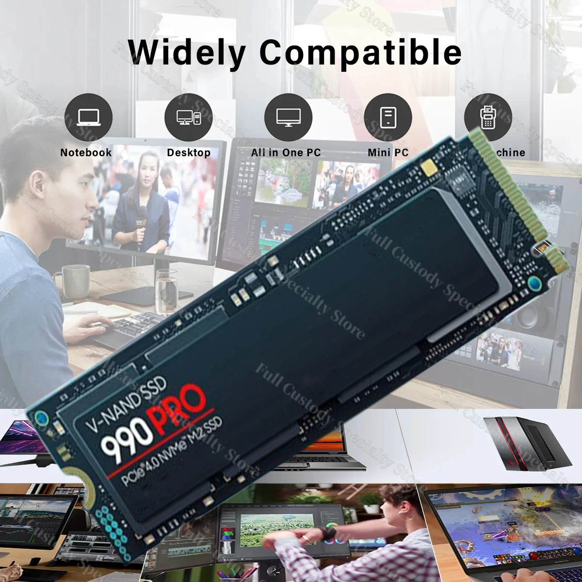 ũž  PS5  ƮϿ   ϵ ũ, SSD M2 2280 PCIe 4.0 NVME NGFF ָ Ʈ ϵ ũ, 4TB, 1080PRO, 1TB, 2TB