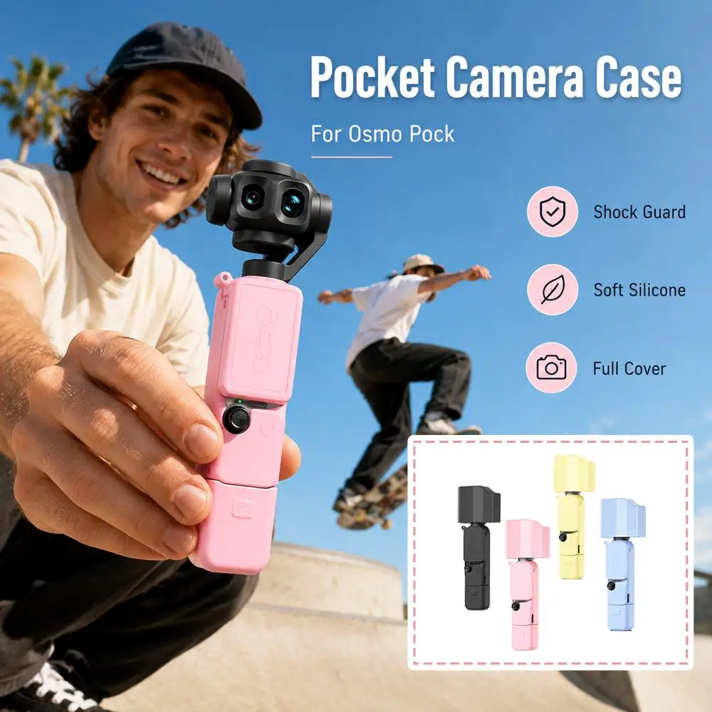 Silicone Protective Kit with Anti-Lost Lanyard for Portable Camera Device