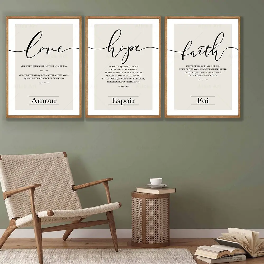 Faith Hope Love Wall Art