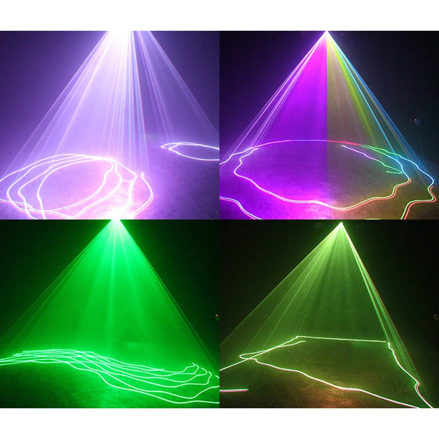 Remote DMX Full Color 3D Animation RGB 500mW Effect Laser Beam DJ Stage  Light