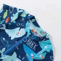 Toddler Baby Boy Swimwear Swimsuit Short Sleeve Rash Guard Bathing Suit Cute Little Boy s Beachwear 5