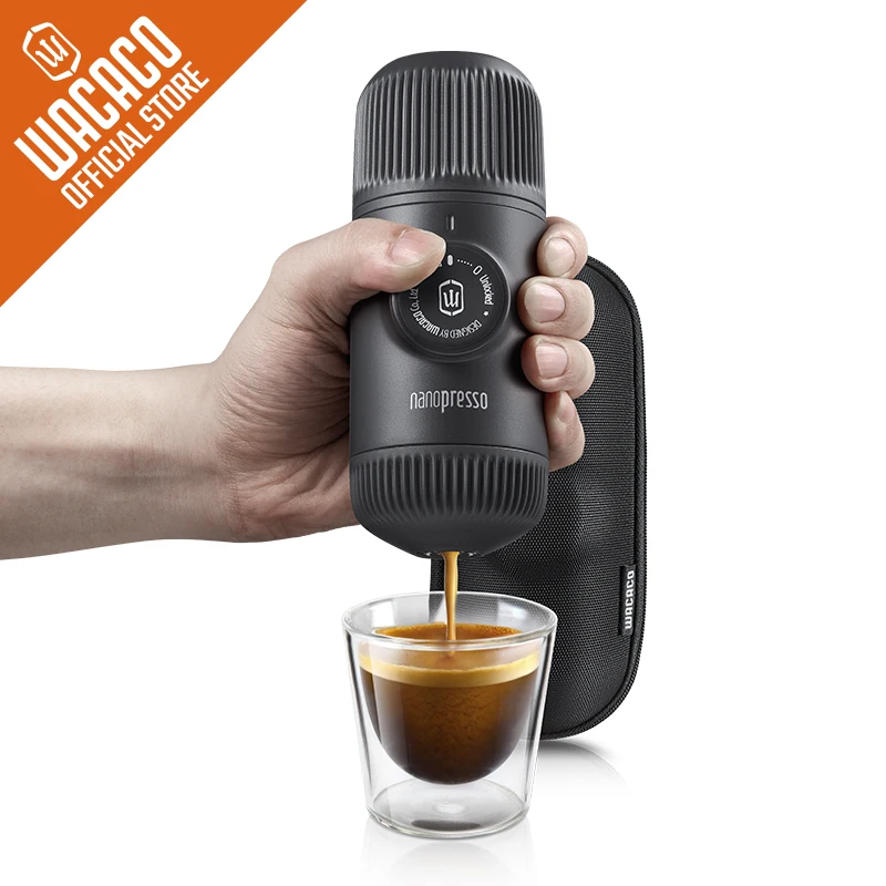 Чехол WACACO Nanopresso Grey +, портативный чехол для эспрессо в комплекте с защитным чехлом Nanopresso, обновленная версия miniпрессо