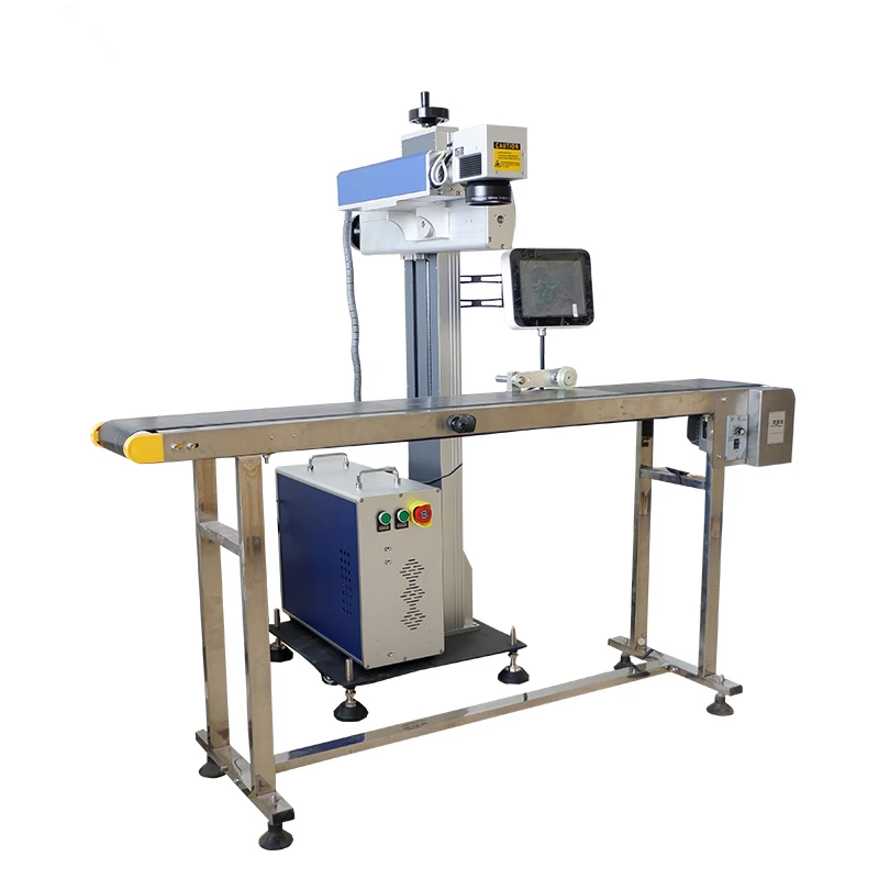 

handheld plastic mrcarve c2 pe ppr pvc pipe co2 fiber flying UV laser marking machines online for projection necklace 30w 50w