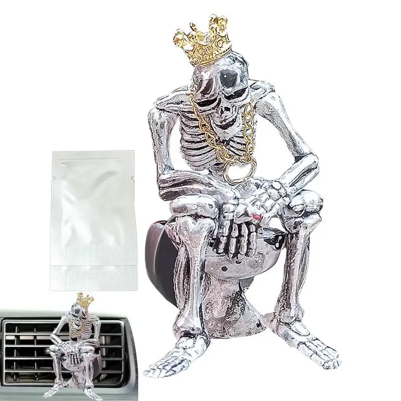 

Skeleton Figurines Auto Perfume Air Diffuser Air Freshener Essential Oil Diffuser For Car Vent Desktop Bedroom Office Hotel Bar