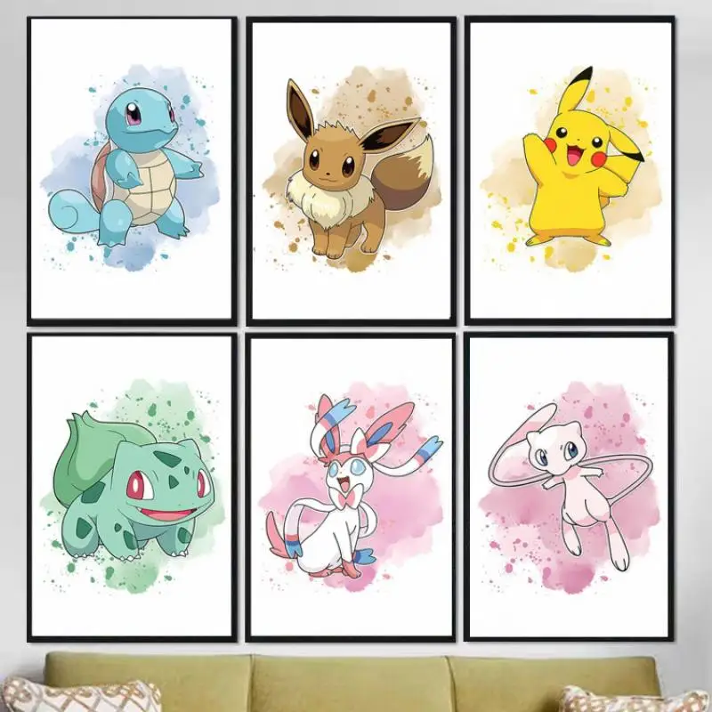 

Japanese Classic Anime Pokemon Glaceon Gifts Picture Modular Prints Home Room Painting Wall Art Children's Bedroom Decor