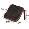 Leather Coin Purse,for Women&Men Vintage Handmade Wallet,Mini Card Holder Bag,Zipper Purses 6