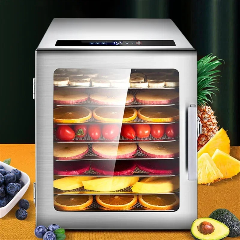 8 Layer Dryer Fruit Machine New Design Commercial Household Stainless Steel Food Dehydrator Electric Dehydrator