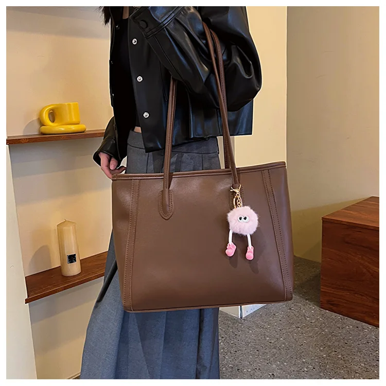 Vintage-Einkaufstasche, moderner Stil, geräumige Handtasche, Schulter- und Unterarmtasche, schick und vielseitig für den täglichen Weg zur Arbeit, Arbeit, Termine – Detail 11