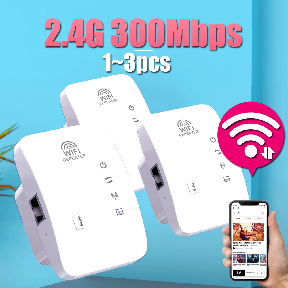 2.4 Ghz wifi signal Repeater wi fi Network Router wi-fi Adapter signal Booster Long Range Wireless Extender 300Mbps amplifier