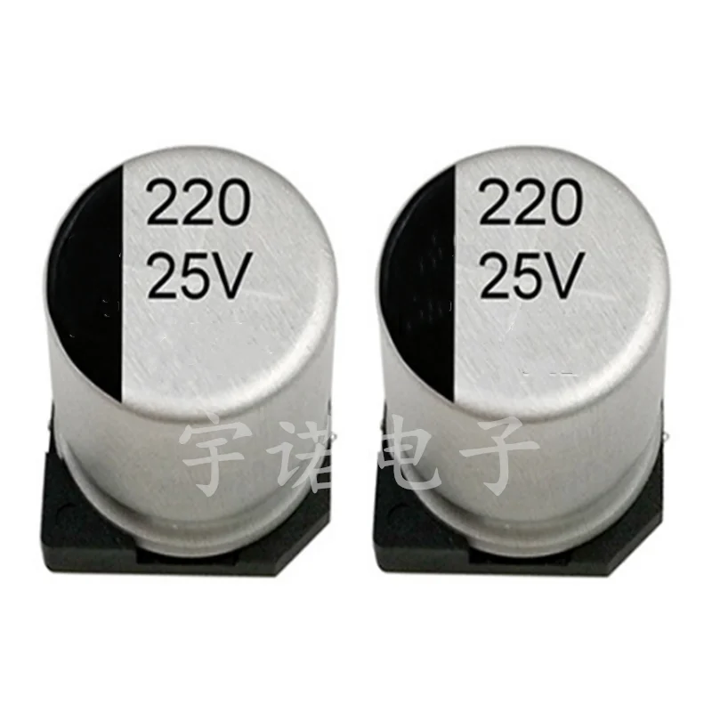 

10piece Aluminum Electrolytic Capacitor 25V220UF 8*10mm SMD High-quality Good Quality Patch 220uf 25v Size：8x10.5（MM）