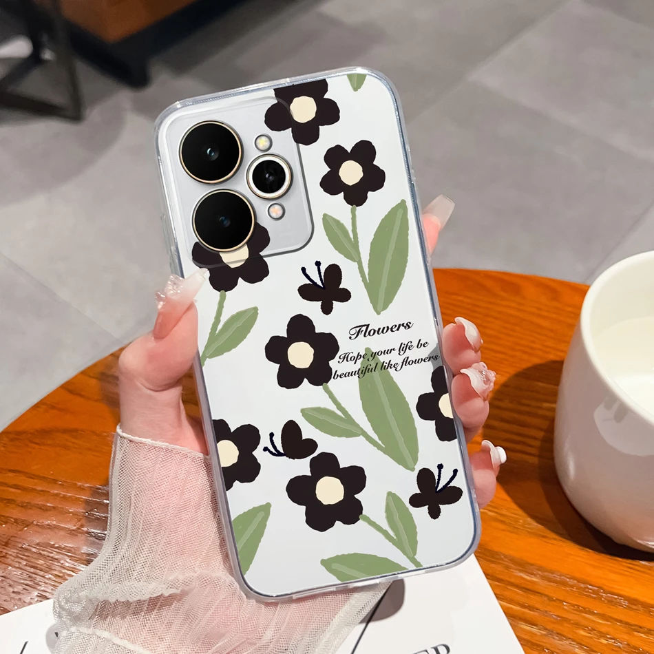 Transparent Shockproof TPU Silicone Back Cover - Simple Design Phone Protector Case
