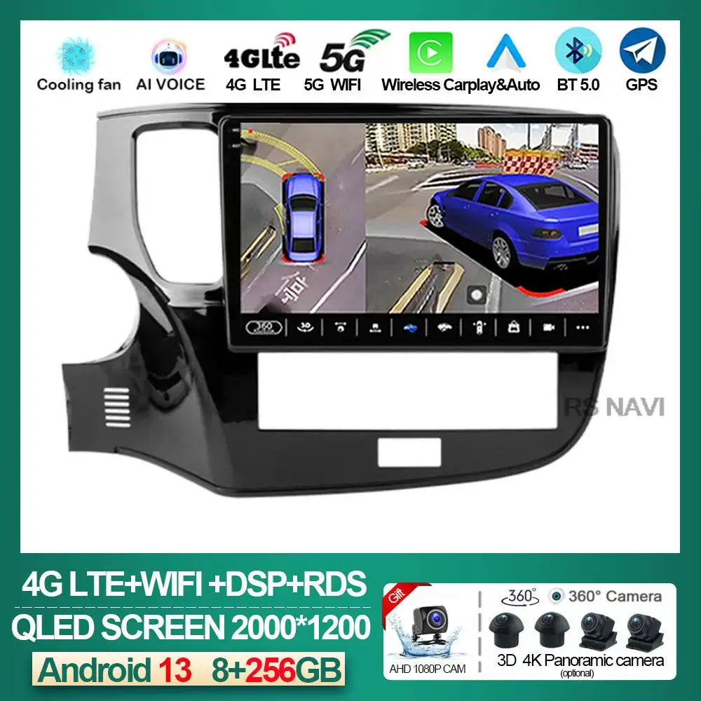 

Android 13 For Mitsubishi Outlander 3 III GF0W GF0W GG0W 2018 - 2021 Car Player Multimedia Video Navigation GPS Carplay NO DVD