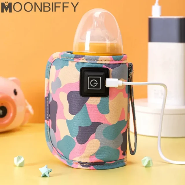 Winter USB Milk Water Warmer Travel Stroller Insulated Bag Baby Nursing  Bottle Heater Safe Kids Supplies