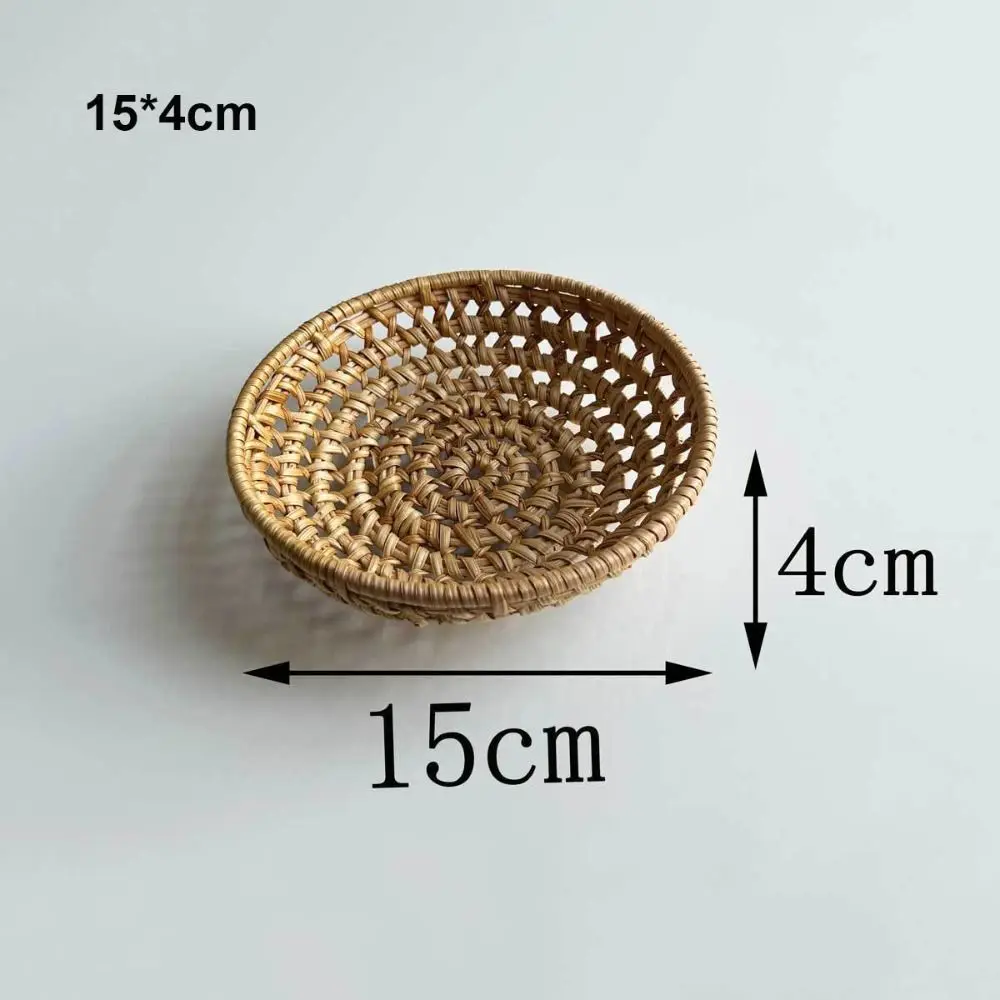Handwoven Rattan Wicker Serving Baskets for Household