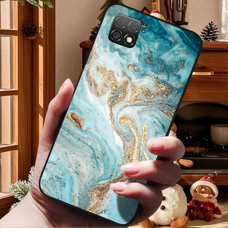 Marble Soft TPU Silicone Phone Case with Fashionable Cartoon Design